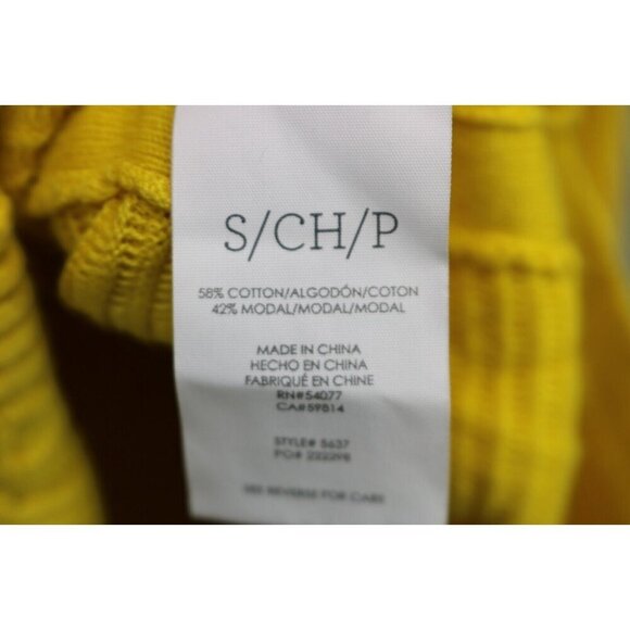 Cabi Bright Yellow Oversized Button-Up Cropped Sweater-Small-3/4 Sleeve - Picture 6 of 10